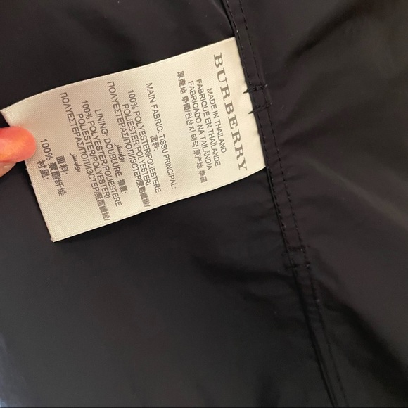 Burberry Brit women’s black Rain coat Size US 10 - Picture 8 of 9